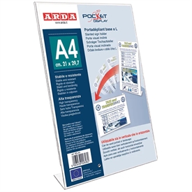 Select Glasklar Skilteholder med L-Fod 80LA4