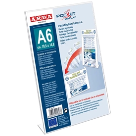 Select Glasklar Skilteholder med L-Fod 80LA6