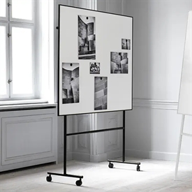 Lintex One Sort Ramme Dobbeltsidet Mobil Whiteboardtavle 91043S