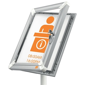 NOBO 1915739 Premium Plus Infostander med Skifteramme A4 med lås