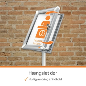 NOBO 1915739 Premium Plus Infostander med Skifteramme A4 med lås