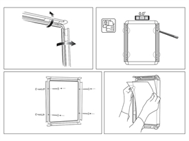 Nobo Clipdown Frame  70x50 cm Skifteramme